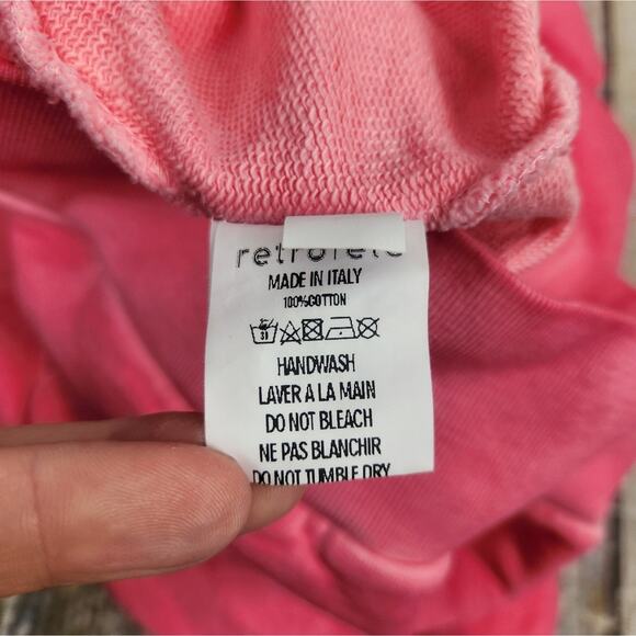 Retrofete Vanessa Hoodie Size Small Hot Pink Logo NWT Oversized Fit Pocket - Picture 11 of 11
